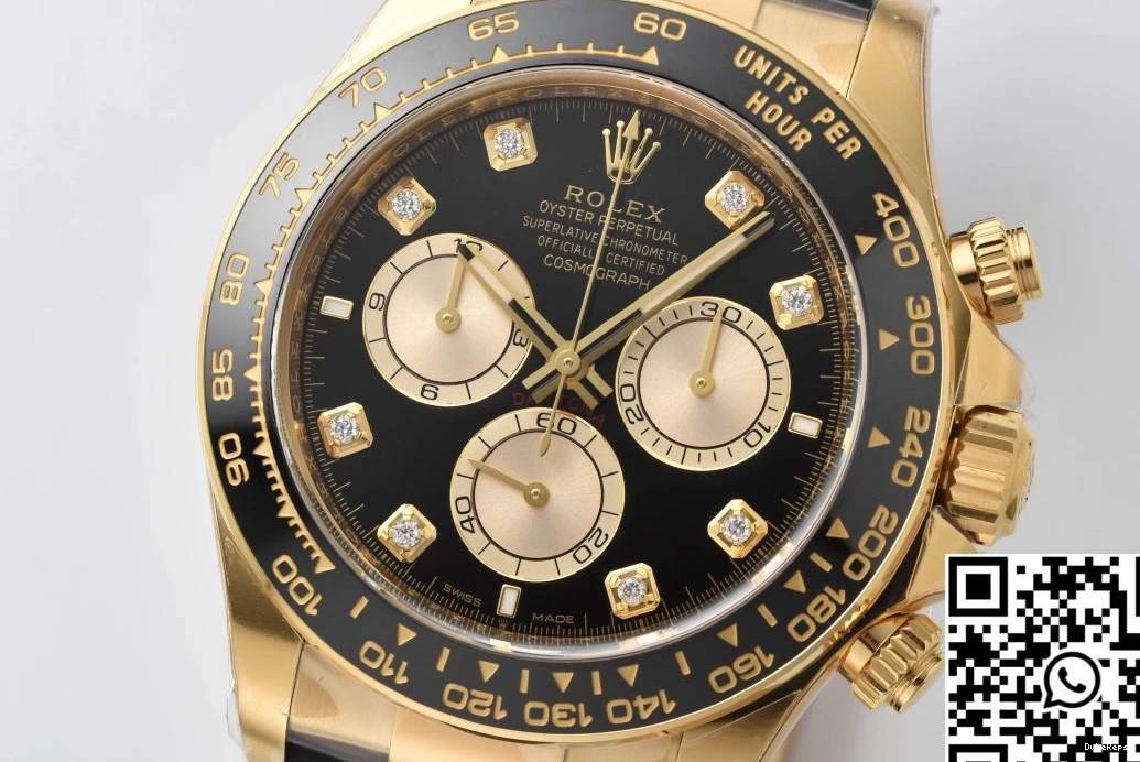Rolex Hourmarker M126518 Diamond Cosmograph Factory Daytona Bezel Black Clean 0725